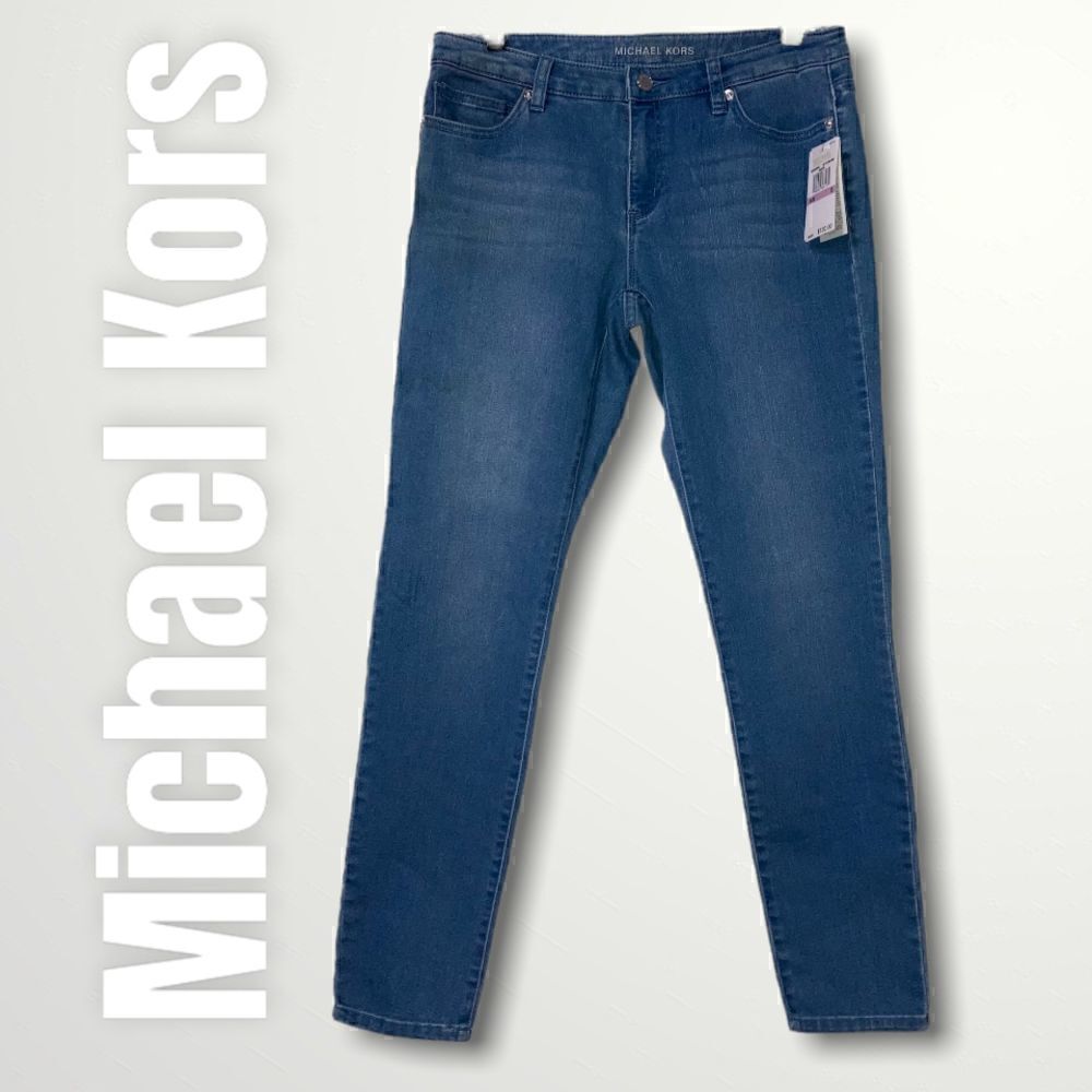 Michael Kors, Light Blue Indigo Wash Basics, Stretch Denim Ankle Cut Mid Rise 6